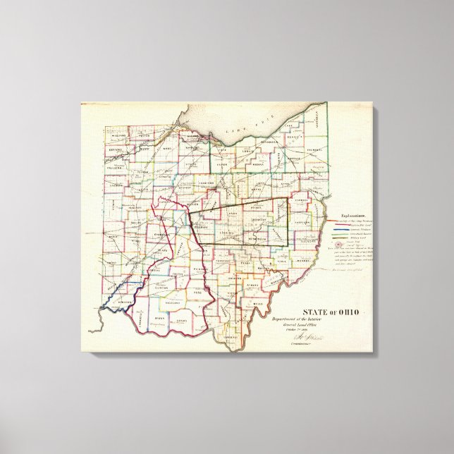 State of Ohio Canvas Print (Front)