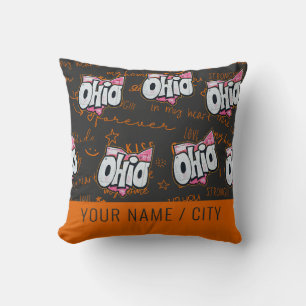 State of Ohio home decor decoration Throw Pillow