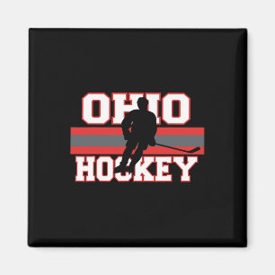 State Of Ohio Ice Hockey Player Gear Sports Coach  Magnet