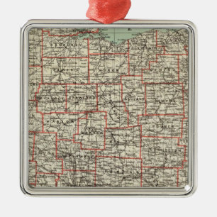 State of Ohio Metal Ornament