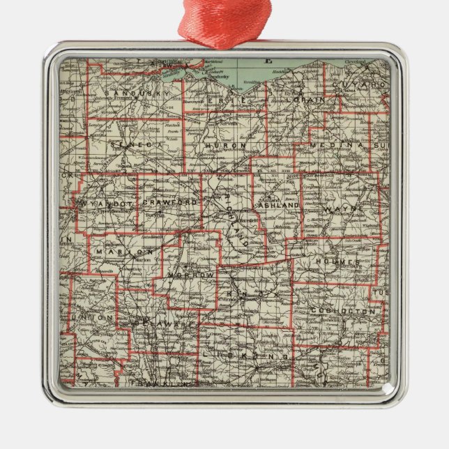 State of Ohio Metal Ornament (Front)