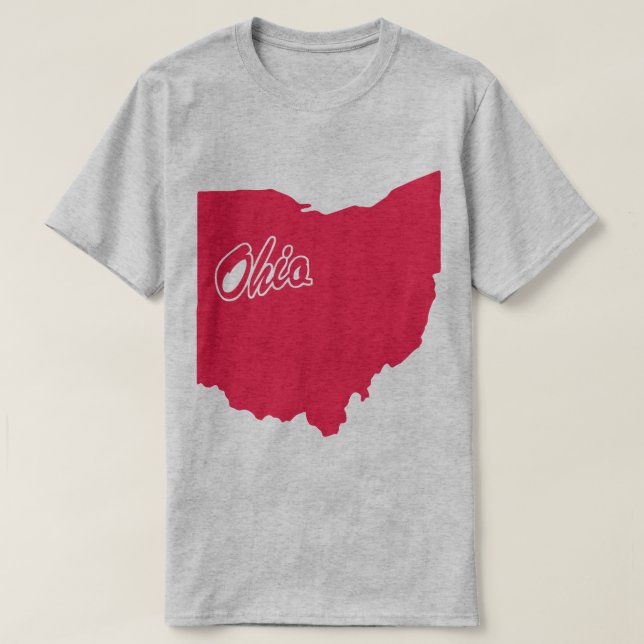 State Of Ohio Shape T-shirt (Design Front)