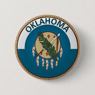State of Oklahoma Flag Seal Button