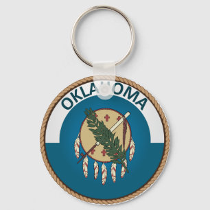State of Oklahoma Flag Seal Keychain