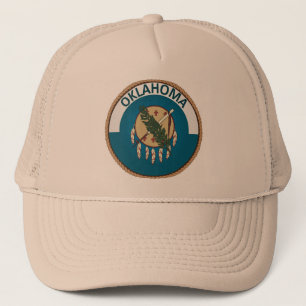 State of Oklahoma Flag Seal Trucker Hat