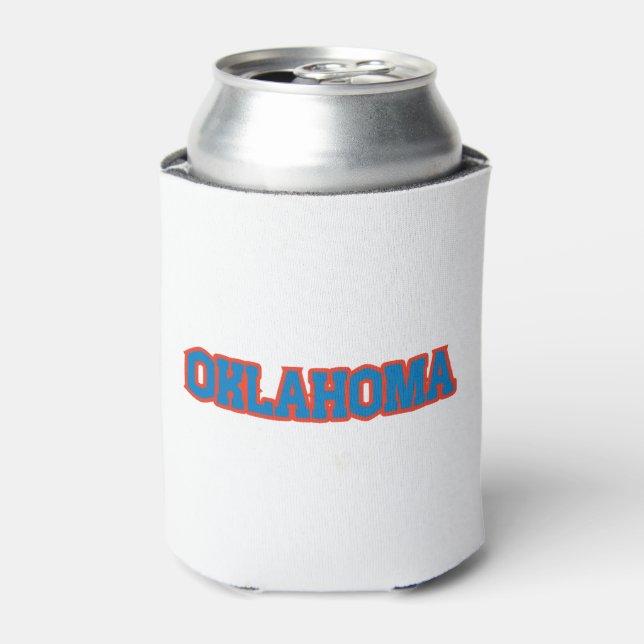 State Of Oklahoma Pride Custom Can Cooler (Can Front)