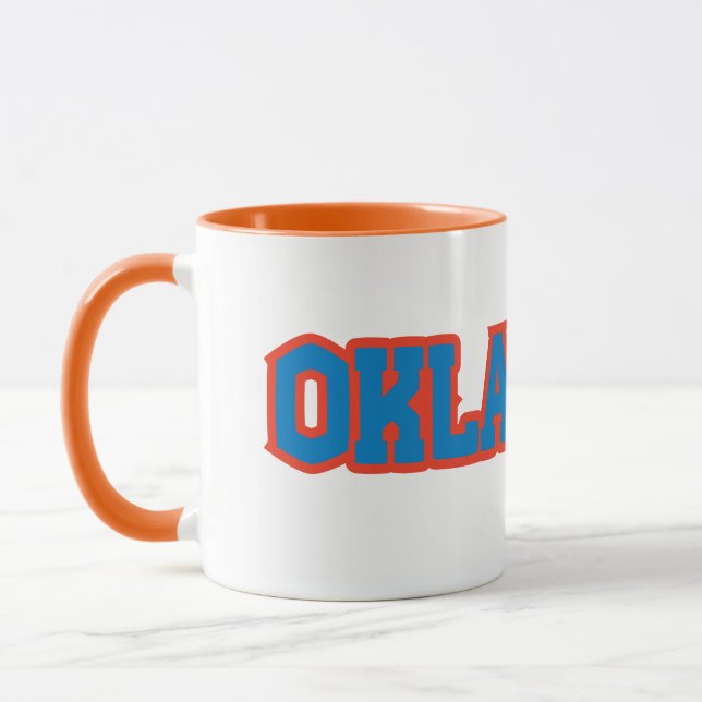 State Of Oklahoma Pride Custom Two-Tone Coffee Mug (Left)