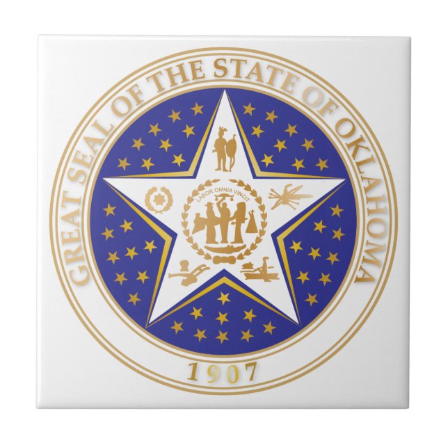 State of Oklahoma seal Tile (Front)