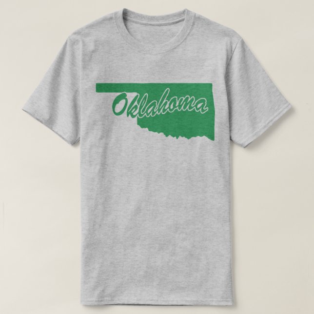 State Of Oklahoma Shape T-shirt (Design Front)