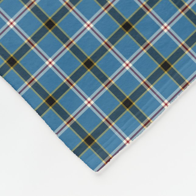 State of Oklahoma Tartan Fleece Blanket (Corner)