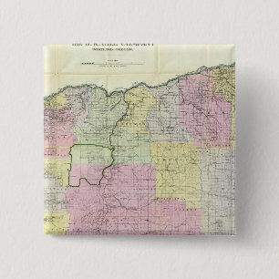 State of Oregon 2 Inch Square Button