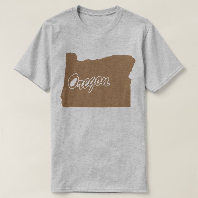 State Of Oregon Shape T-shirt (Design Front)