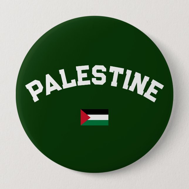 State of Palestine Varsity College University 4 Inch Round Button (Front)