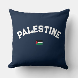 State of Palestine Varsity College University Throw Pillow