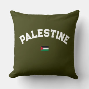 State of Palestine Varsity College University Throw Pillow