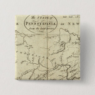 State of Pennsylvania 2 Inch Square Button