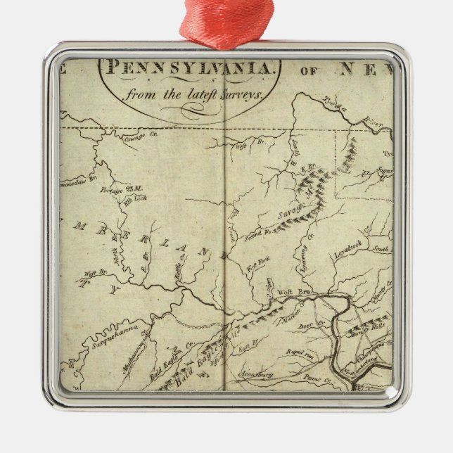 State of Pennsylvania Metal Ornament (Front)