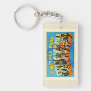 State of Pennsylvania PA Vintage Travel Souvenir Keychain