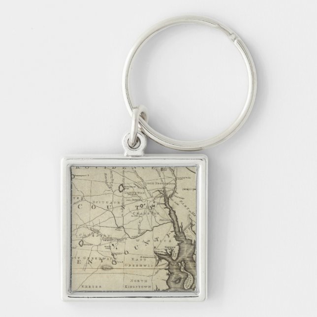State of Rhode Island 2 Keychain (Front)
