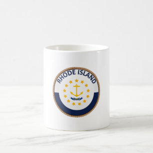 State of Rhode Island Flag Seal Coffee Mug