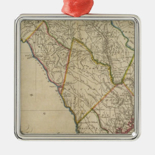 State of South Carolina 3 Metal Ornament