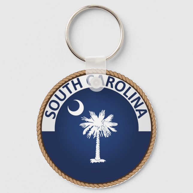 State of South Carolina Flag Seal Keychain (Front)
