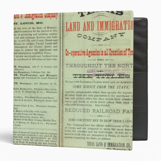 State of Texas Binder (Front/Inside)