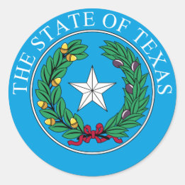 State of Texas Classic Round Sticker