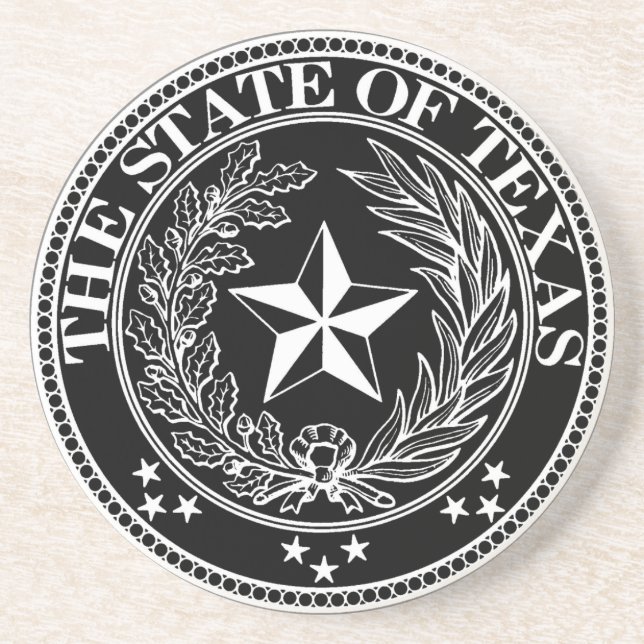 State of Texas Coaster Black (Front)