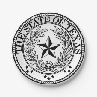 State of Texas Custom Paper Plates 7"