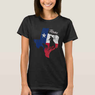 State of Texas Flag Map Distressed Native Texan T T-Shirt
