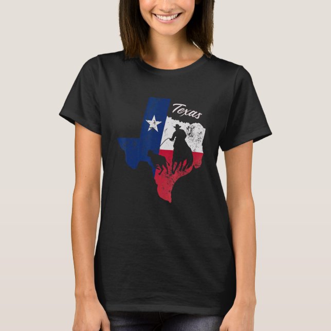State of Texas Flag Map Distressed  Native Texan T T-Shirt (Front)