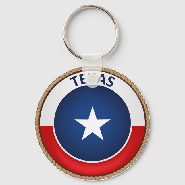State of Texas Flag Seal Keychain (Front)