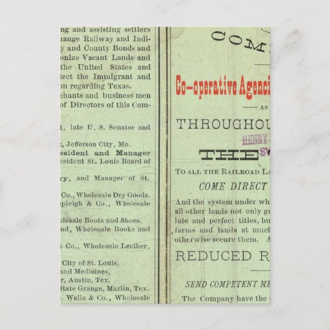 State of Texas Postcard (Front)