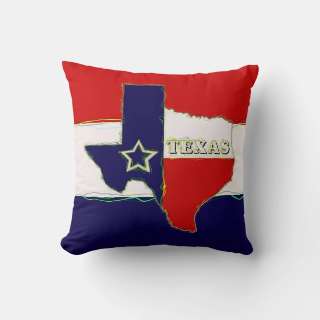 STATE OF TEXAS THROW PILLOW (Front)