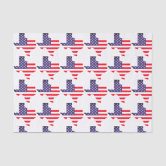State of Texas USA American Flag Stars & Stripes Tissue Paper