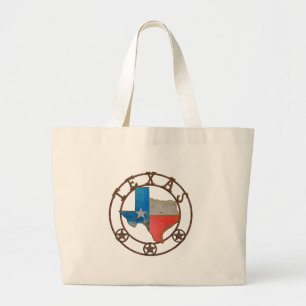 State of Texas Wrought Iron Large Tote Bag