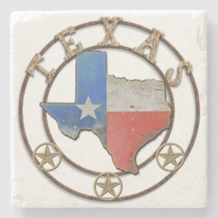 State of Texas Wrought Iron Stone Coaster