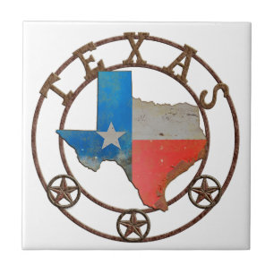 State of Texas Wrought Iron Tile