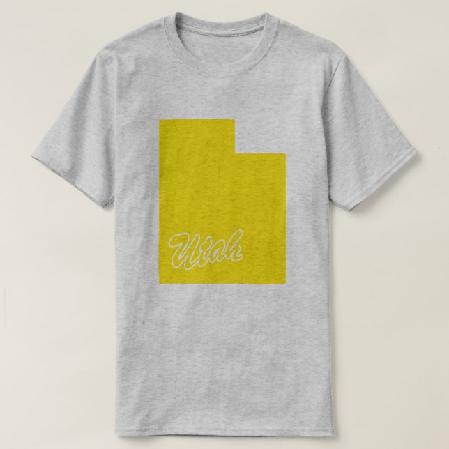 State Of Utah Shape T-shirt (Design Front)