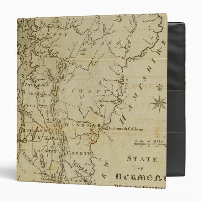 State of Vermont Drawn and Engraved Binder (Front/Inside)