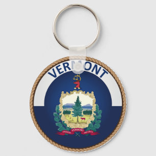 State of Vermont Flag Seal Keychain