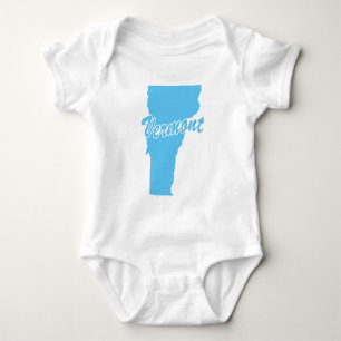 State Of Vermont Shape Baby Bodysuit
