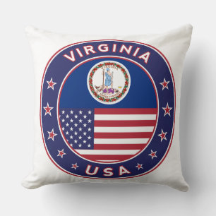 State of Virginia Throw Pillow