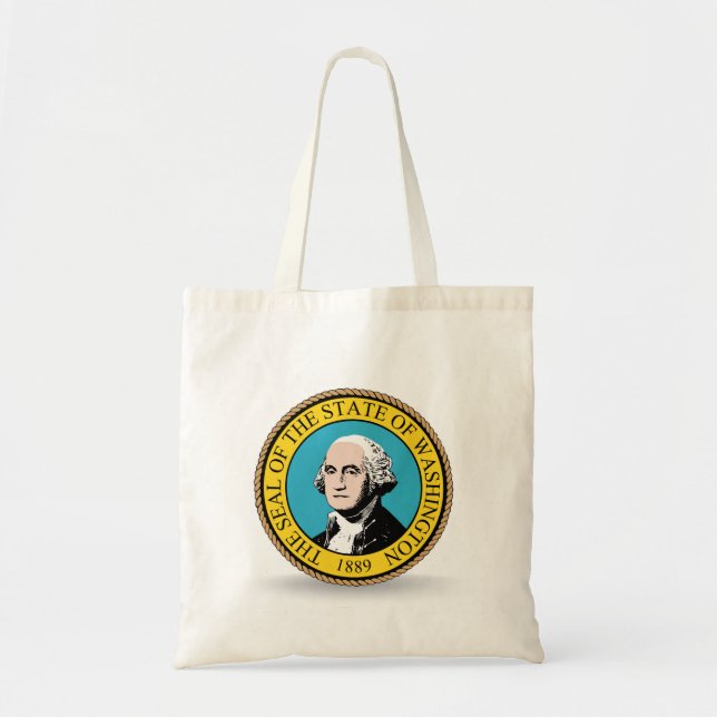 State of Washington Flag Seal Tote Bag (Front)