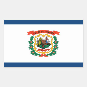 State of West Virginia Official Flag Sticker