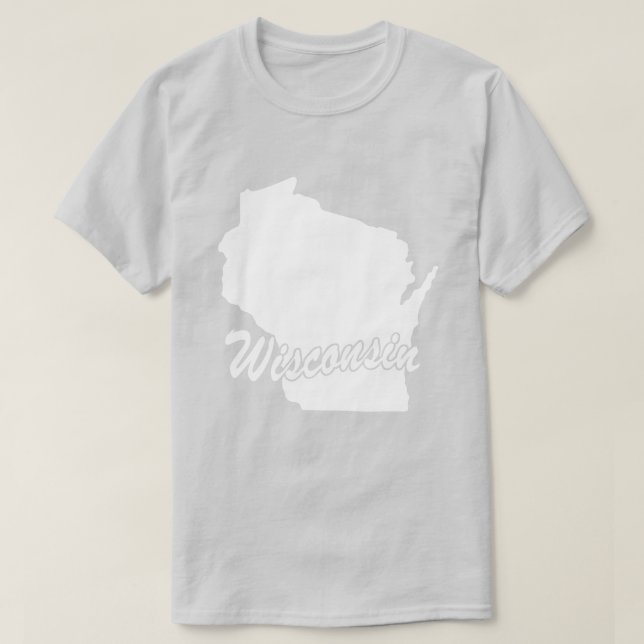 State Of Wisconsin Shape T-shirt (Design Front)
