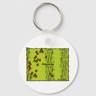 State of Wyoming Keychain