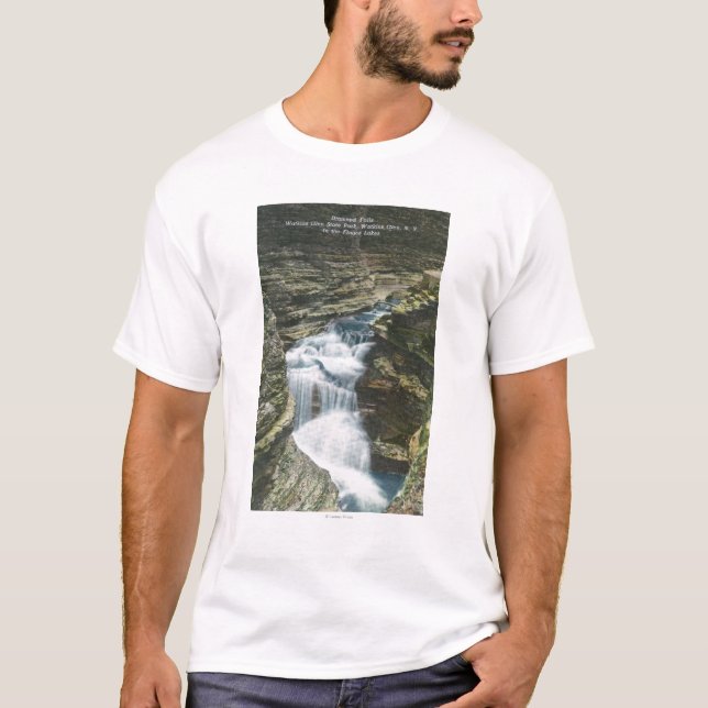 State Park View of Diamond Falls T-Shirt (Front)
