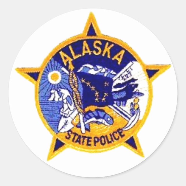 State Police - Alaska Classic Round Sticker (Front)